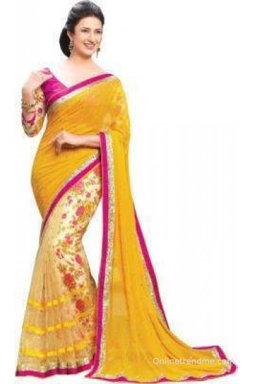 Krishna Fab Printed Bollywood Georgette, Net, Art Silk Sari Krishna Fab Printed Bollywood Georgette, Net, Art Silk Sari